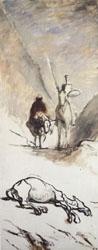 Honore  Daumier Don Quixote and the Dead Mule oil painting picture